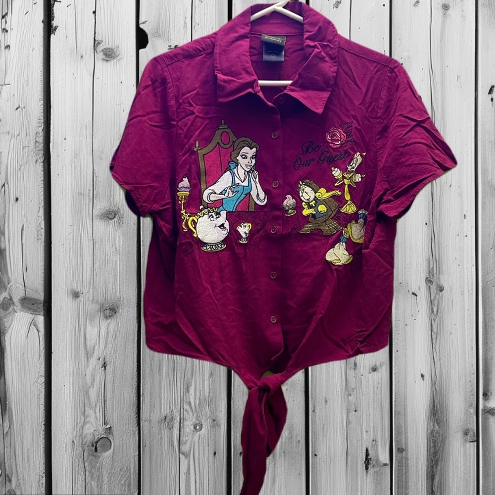Her Universe Burgundy Beauty and the Beast Shirt